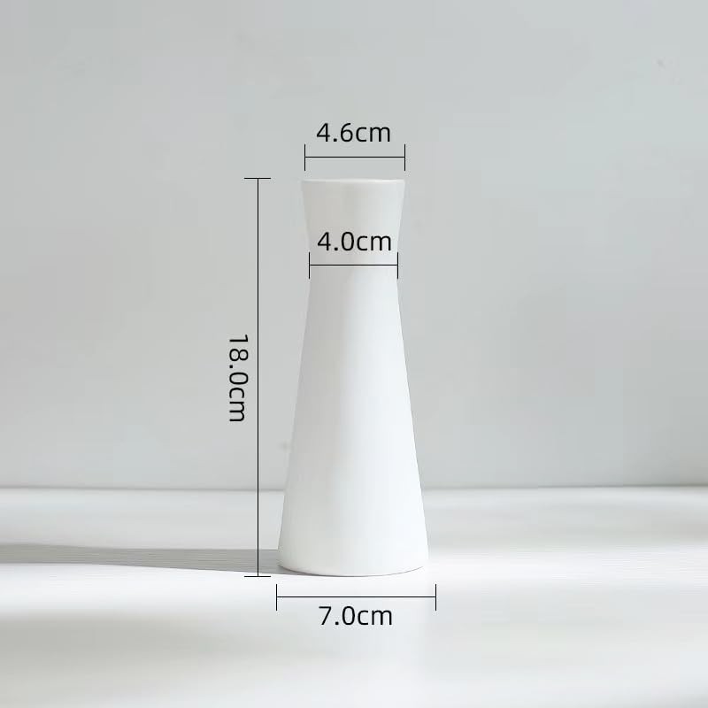 18cm Ceramic Bud Vase Tall Conic Flower Single Stem Vase