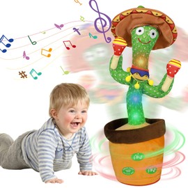 Dancing Cactus, Singing Cactus Voice Recorder Baby Toys Talking Cactus Adjusting the Volume with 120 Songs, Funny Children Education Toys, Gifts and Home Decoration