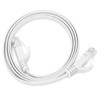 Cable Ethernet Plano Blanco CAT6 Gigabit 8 Núcleos Par Trenzado