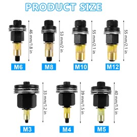 7-Piece Rivet Nut Pliers Set, for M3, M4, M5, M6, M8, M10, M12 Rivet Pliers, Rivet Nuts, Rivet Pliers Set, Rivet Nut Tool, for Rivet Nut Tool Manual Riveting Machine