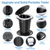 CKE Upgraded Retractable Portable Toilet for Camping with Soft PU