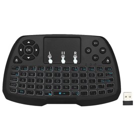 Docooler Mini Tastatur Wireless,Smart TV Tastatur mit Hintergrundbeleuchtete,Kabellos Tastatur mit Touchpad,Mini Keyboardfür Android TV Box Smart TV PC Notebook