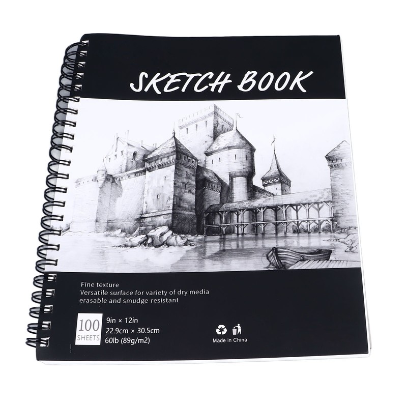Art Sketchbook 100 Sheets 12in Long 9in Wide Erasable Smudge