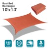 KANAGAWA Sun Shade Sail 10'x13' Rust Red Rectangle UV Block