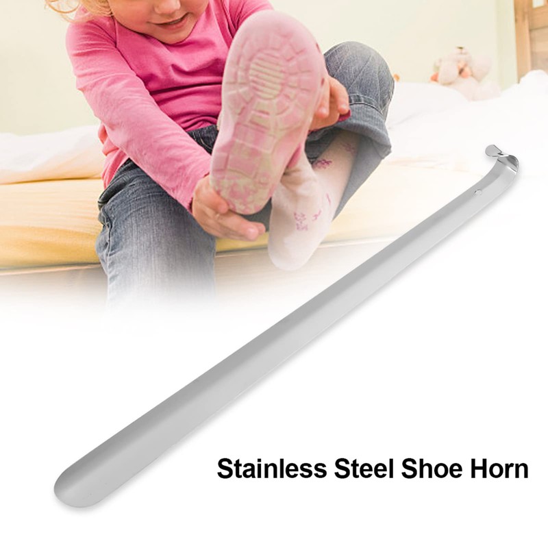 Long Stainless Steel Shoe Horn, 16.1 Inch Heavy Duty Stainless