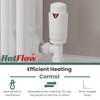 Hot Flow All-White Estuary Angled TRV Thermostatic Radiator Valve (Pair)