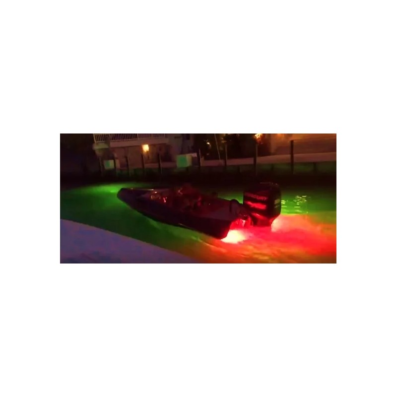 BoatPlugLight.com RED UNDERWATER LED BOAT DRAIN PLUG LIGHT 24 WATT