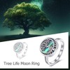 ONEFINITY Tree of Life Rings Sterling Silver Moon Phase Tree