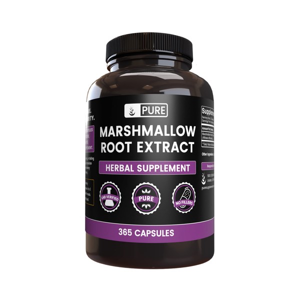 Pure Original Ingredients Marshmallow Root (365 Capsules) No Magnesium Or Rice Fillers, Always Pure, Lab Verified