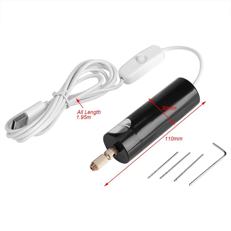 DC 5 V Portable Electric Drills Handheld USB Drill with
