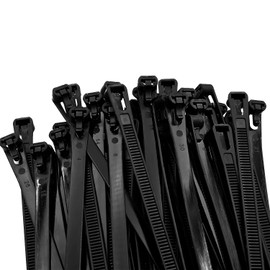 Aroono 50 Count 10 Inch Releasable Zip Ties Black – Smooth Round End No-Scratch Cable Ties, 55 LBS Heavy Duty for Electronics, Cars & Indoor/Outdoor Use