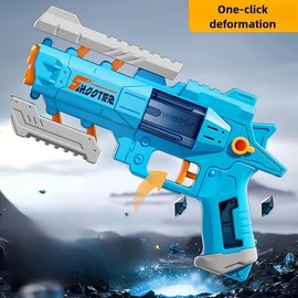 Transformable Water Spray Toy Manual Press Launch Summer Outdoor Water Play Children's Water Toy Multiple Colors Available Children's Birthday Gift Master Hammer Blaster Kit Fluorescent Pink Twisted Baton Hand-Held Electric Bubble Gun - Color: Blue