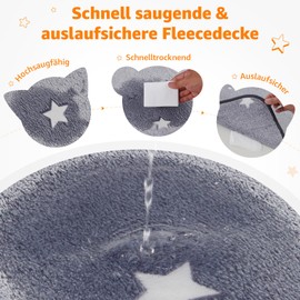 PICK FOR LIFE Waterproof & Quick Absorbent PIPI Pads for Guinea Pigs and Rabbits - Washable Fleece Underlay for Cage, Floor, Sofa