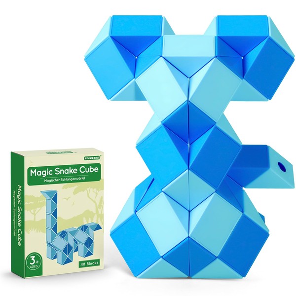 ECHOCUBE Magic Snake Cube, 48 Blocks Magic Snake Ruler Twist