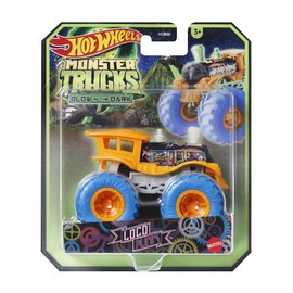 Hot Wheels Monster Trucks Glow in The Dark 1:64 Scale Trucks (Loco Punk)