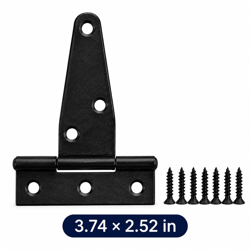 T-Shaped Strap Hinges for Doors & Gates – Galvanized Metal
