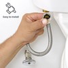 HIGHCRAFT 12 Inch Flexible Toilet Water Supply Line Braided Stainless