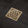 WDONAY 4 Inch Square Shower Drain, Brass Floor Drain Cover,