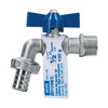 Foset LLE-130L, Llave de esfera con maneral corto, latón, 130gr,