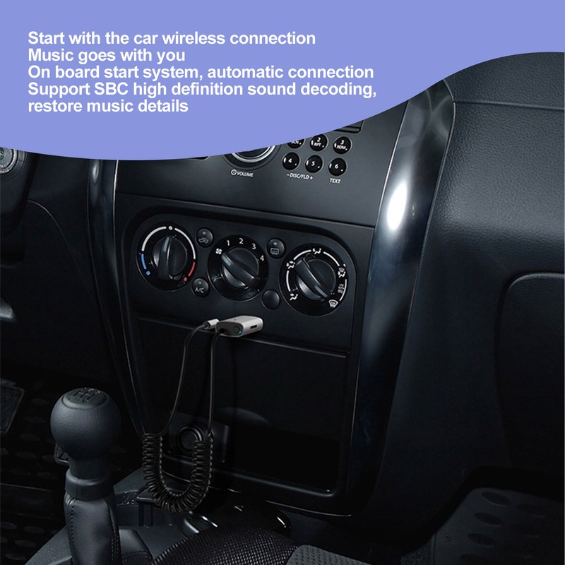 Bluetooth 5.1 Aux Adapter Built in Mic Hands Free Call