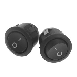 Unbranded Round Circle Rocker Switch 3-Pin SPDT ON/OFF AC 125V/250V Car/Truck DC 12V