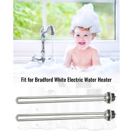 Water Heater Heating Element Replace 2654864200 265-48642-00 415-48642-00 Fit for Bradford White Water Heater, 208V 3500W and 240V 4500W 2PCS
