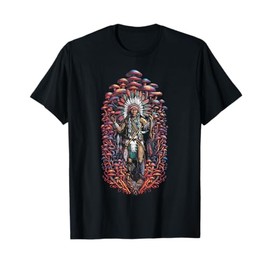 Native American Mushroom Meditation Indian Zen Spirit Guide T-Shirt
