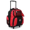 World Traveler Transworld 22-Inch Carry-On Rolling Backpack, Red