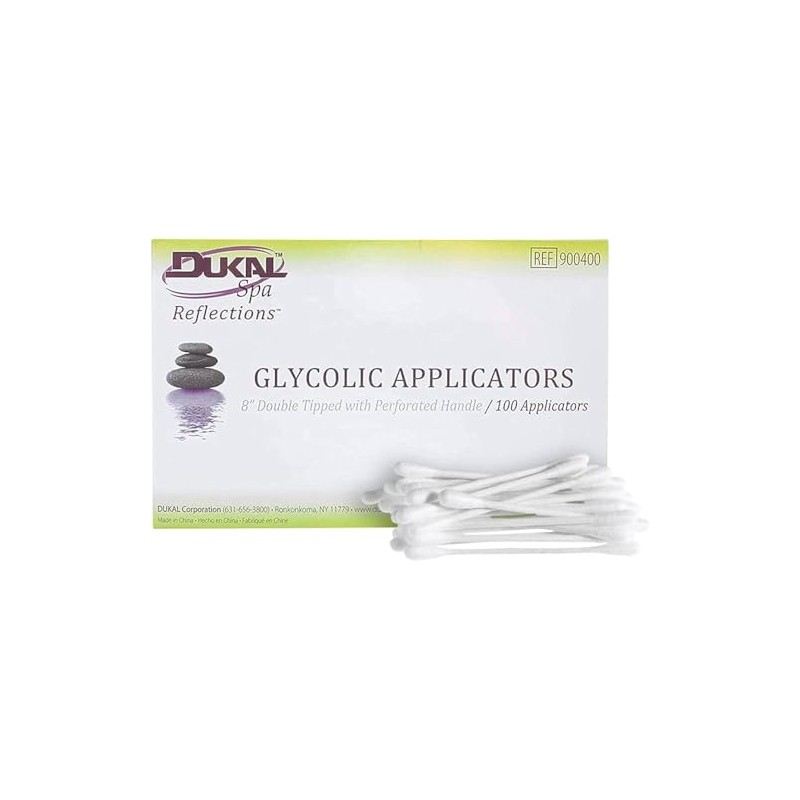 Glycolic Applicator, 8", Dual Tip, Non-Sterile, 100/bx, 10 bx/cs