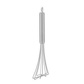 RÖSLE Gourmet Whisk, High-Quality Whisk with Robust Loops, Round Handle with Hanging Eyelet, 18/10 Stainless Steel, Dishwasher Safe, 27 cm