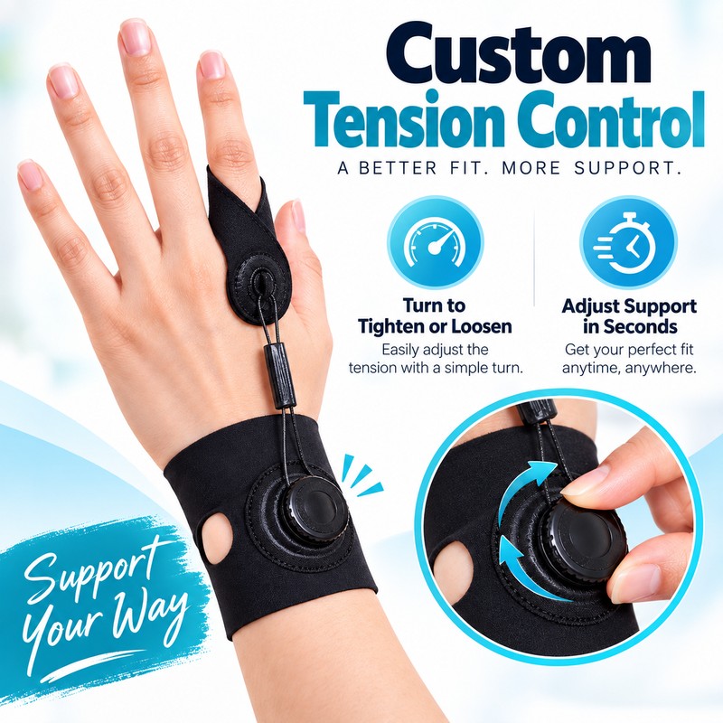 Adjustable Finger Splint – Knob-Control Support Brace for Index, Middle,