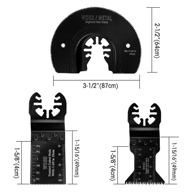 WORKPRO 23-Piece Metal/Wood Oscillating Saw Blades Set for Quick Release