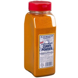 Blue Mountain Country Jamaican Curry Powder Hot – 22 oz Shaker Bottle | Authentic Spicy West Indian Curry Blend for Meat, Seafood, Vegetables & More