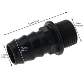 LUORNG 5IN1 Nozzles Kit for Fountain Pump, Aquarium, Fish Tank, Pond, Hydroponics, Statuary Accessories 5 Sizes