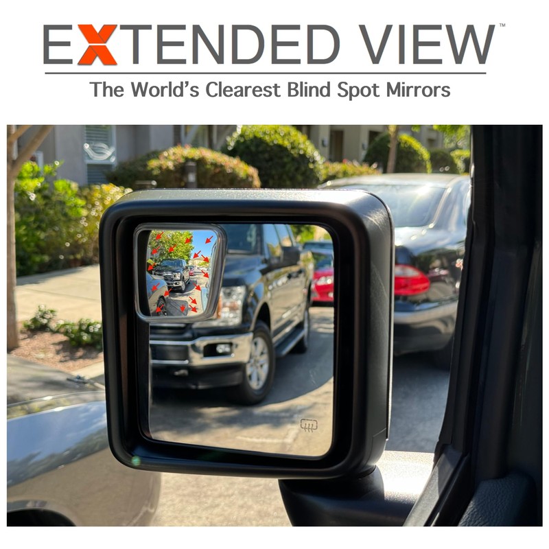 Custom Blind Spot Mirrors- Compatible with 2018-Present Jeep Wrangler |