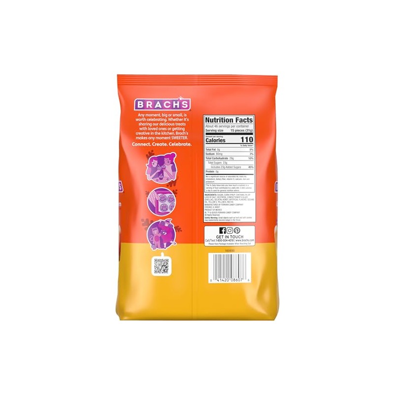 Brach's Classic Candy Corn, Classic Treats, 50 Ounce Bag
