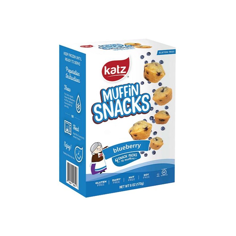 KATZ GLUTEN FREE Blueberry Muffin Snacks - Size: Box