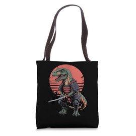 Samurai T-Rex Dinosaur Katana Sword Tyrannosaurus Rex Tote Bag