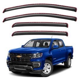Cxdar in-Channel Window Rain Guards for 2015-2022 Chevy Colorado/GMC Canyon Crew Cab, Window Visors Vent Guard Shade Deflectors