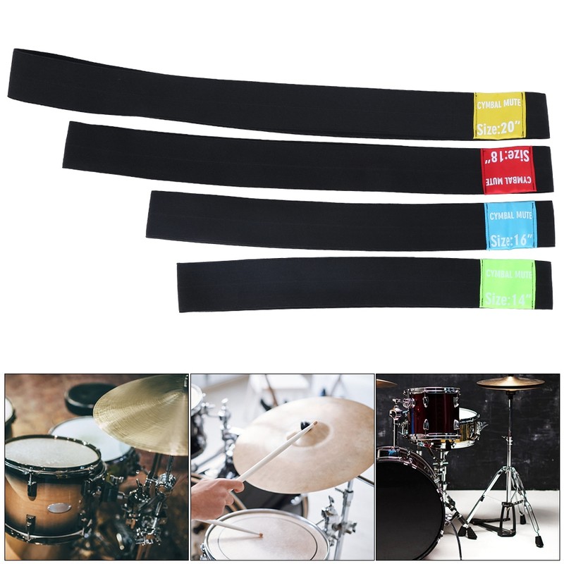 4Pcs Cymbal Silencer Hi Hat Mute Dampener Pad Percussion Instrument