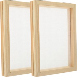 SHINEOFI 2Pcs Wooden Picture Frames for Crafts, Unfinished DIY Pressed Flower Frame for Arts & Craft Supplies