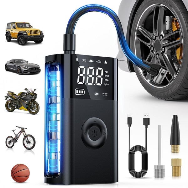 Nilight - 50057A Digital Tire Inflator Deflator with Pressure Gauge