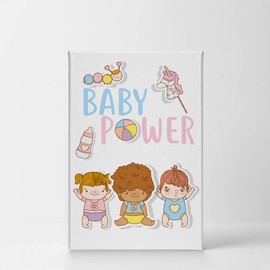 Smile Art Design Cute Baby Power Diversity Kids Anti Discrimination Quote African American CANVAS PRINT Kids Room Decor Wall Art Baby Room Decor Nursery Decor Made in the USA- Rolled Up 40x30