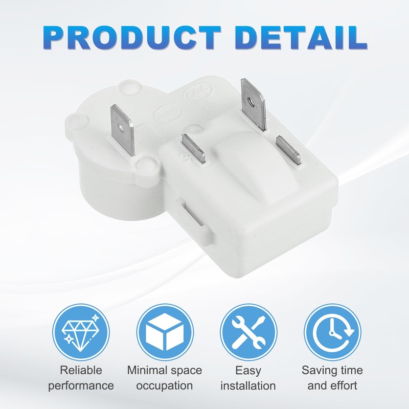 sourcing map 2 Pin Refrigerator Starter Relay Compressor PTC Start
