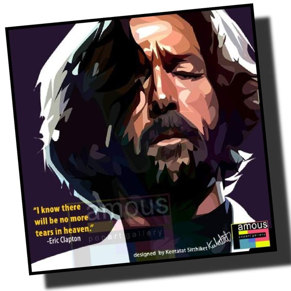 Eric Clapton Overseas gurafikkua-topaneru Wood Poster Landscaping