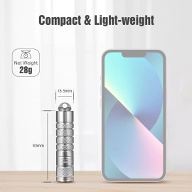 LUMINTOP EDC AA Flashlight, 600 Lumens, Polished Titanium, IP68 Waterproof