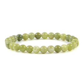 Justinstones Gem Semi Precious Gemstone 6mm Round Beads Stretch Bracelet 6.5 Inch, 6mm, Stone, no gemstone