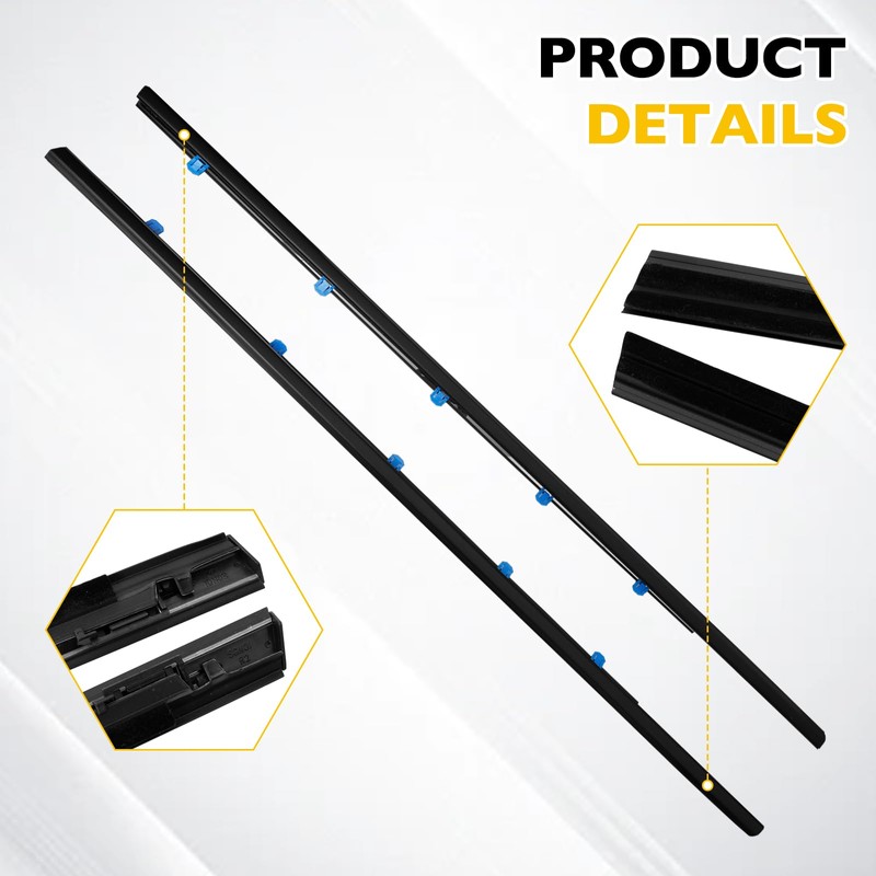 Weatherstrip Window Moulding Trim Seal Belt Kit Compatible with Honda