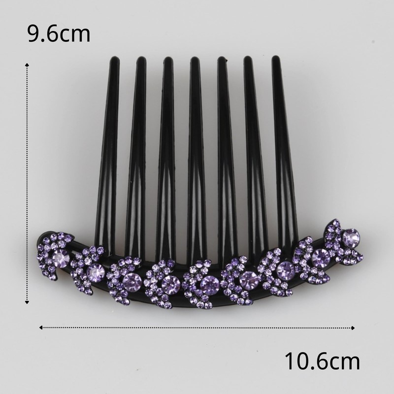 EZ PEACH Rhinestone Hair Comb DE Yaii Wind, Rakuchin, Kantan