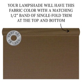 FenchelShades.com Lampshade 4" Top Diameter x 24" Bottom Diameter x 15" Slant Height with Washer (Spider) Attachment for Lamps with a Harp (Linen Bison)